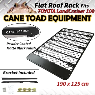 Image of Flat Roof Rack Fits TOYOTA Land Cruiser 100 Aluminium Alloy Powder Coated Low Profile 4wd Luggage Carrier Trade