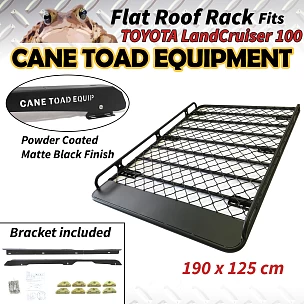 Image of Roof Rack Fits Land Cruiser 100 Aluminium Alloy Powder Coated Tradesman Cargo 4wd Luggage Carrier Trade