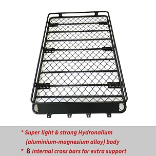 Image of Roof Rack Cage Fits TOYOTA Land Cruiser 100 Aluminium Alloy Powder Coated Cargo 4wd Luggage Carrier Trade