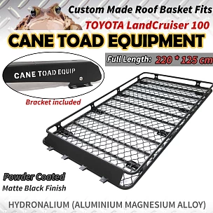 Image of Roof Basket Rack Fits TOYOTA Landcruiser 100 Aluminium Alloy Powder Coated Cargo Cage 4X4 4WD Hydronalium