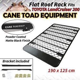 Image of Flat Roof Rack Fits TOYOTA Land Cruiser 200 Aluminium Alloy Powder Coated Low Profile 4wd Luggage Carrier Trade