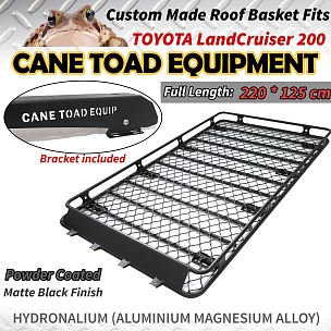 Image of Roof Basket Rack Fits TOYOTA Landcruiser 200 Aluminium Alloy Powder Coated Cargo Cage 4X4 4WD Hydronalium