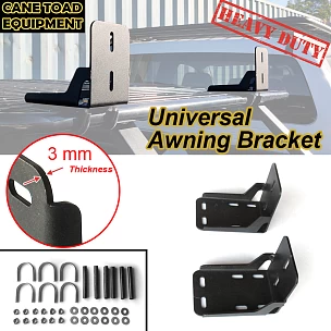 Image of Universal Awning Bracket Powder Coated Steel Suit Roof Rack Flat Tray Platform