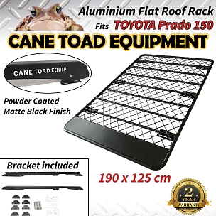 Image of Flat Roof Rack Fits TOYOTA Prado 150 Aluminium Alloy Powder Coated Low Profile 4wd Luggage Carrier Trade