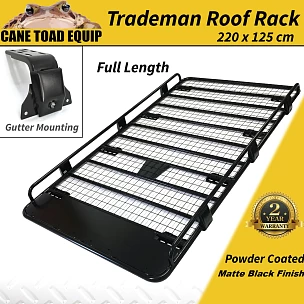 Image of Tradesman Roof Rack Full Length Gutter Mounting Fits 2.2m fits Nissan Patrol GU GQ MQ Landcruiser 80 70 4WD