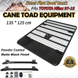 Image of Roof Rack Fits TOYOTA Hilux 97-15 Ute Powder Coated Steel 4wd Luggage Basket Carrier Trade Low Profile