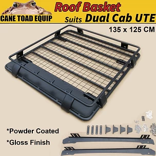 Image of Roof Basket Fits TOYOTA Hilux Powder Coated Steel 4WD Cage Luggage Carrier Cargo
