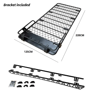 Image of Roof Basket Rack Fits Nissan Patrol Y62 Aluminium Alloy Powder Coated Roof Tent 4X4 4WD Hydronalium