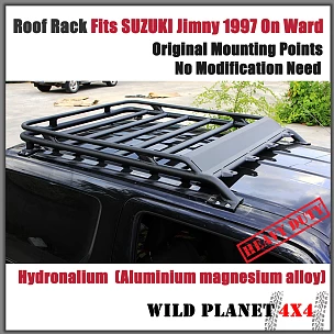 Image of Roof Rack Fits Suzuki Jimny Original mounting Points Aluminium Alloy 97 Onwards