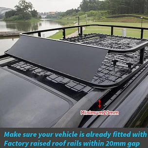 Image of Universal Steel Roof Rack Powder Coated Basket Luggage Carrier Car 4WD 1.23m