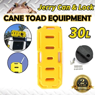 Image of 30L Jerry Can Heavy Duty Fuel Container With Holder Yellow Spare Container