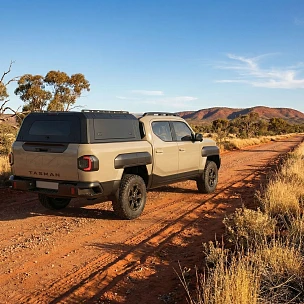 Image of Kia Tasman Aluminium Canopy | Heavy Duty Matte Black | TradeCap