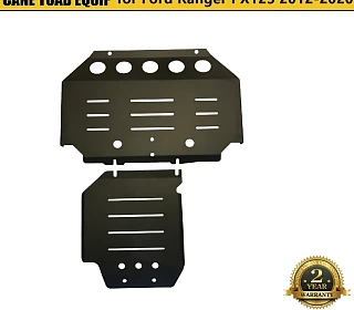 Image of 2PCS 3mm Black Bash Plate Front Sump Guard for Ford Ranger PX 1 2 3 2012-2020