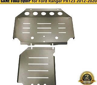 Image of 2PCS 3mm Silver Bash Plate Front Sump Guard for Ford Ranger PX 1 2 3 2012-2020
