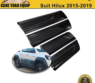 Image of Side Door Body Molding Cladding Trim suit Toyota Hilux N80 15-20 ABS Black