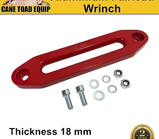 Image of Winch Fairlead Red Aluminium Hawse Synthetic Dyneema Rope 4wd 4x4 towing
