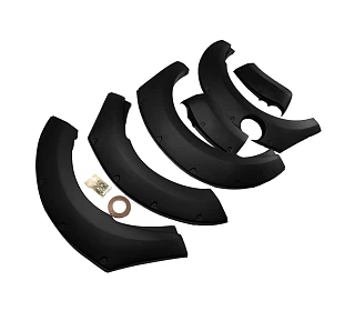 Image of Fender Flares Matte Black Pocket Style kit for Mazda BT50 BT-50 2011-2020 Wheel Arches 4WD