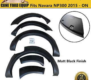 Image of Fender Flares Jungle Style Matte Black for Nissan Navara NP300 D23 2015- ON Wheel Arch Cover 4WD 