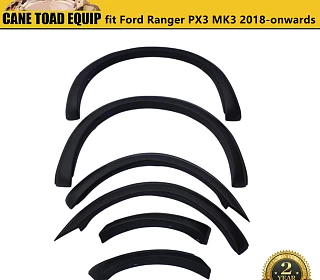 Image of Fender Flare Kit Slim Matte Black Guard Sensor Hole Fits Ford Ranger PX3 MK3 2018-2021
