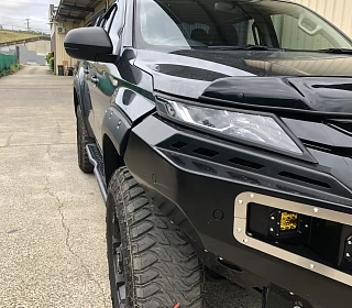 Image of Fender Flares Matte Black suits Mitsubishi Triton MR 2019 Onwards Wheel Arch 4WD