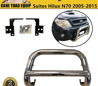 Image of Nudge Bar fit Toyota Hilux N70 304 Stainless Steel Grill Guard 2005-2015 4WD 2WD