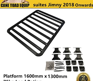 Image of Aluminium Roof Rack for Jimny Platform Slimline 2018 Onwards 160x130cm Low Profile