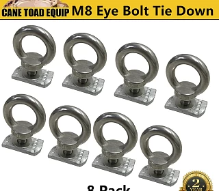 Image of 8x Eye Bolt Channel Nut Tie Down Kit Fit Rhino Rack Platform Roof Rack Fastener T & C Channel