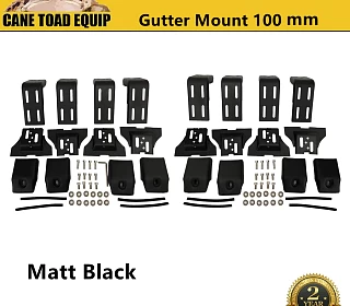 Image of Universal Roof Rack Brackets 100MM 4 Pair for Rain Gutter Mounts Short Length 4WD 4x4