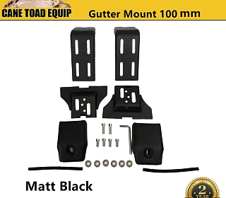 Image of Universal Roof Rack Brackets 100MM For Rain Gutter Mounts Short Length Pair 4X4 4WD