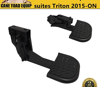 Image of Rear Ute Tub Step suites Mitsubishi Triton 2015-On 4WD Heavy Duty Folding T-Step