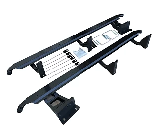 Image of Heavy Duty Steel Side Steps / Rock Sliders for Ford Ranger PX 123 2012-2022 Dual Cab