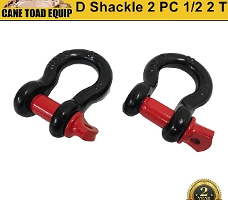 Image of D-Shackle 1/2" 13mm Black Rated 2T Red Pin Boat Trailer Marine Caravan 2PCS