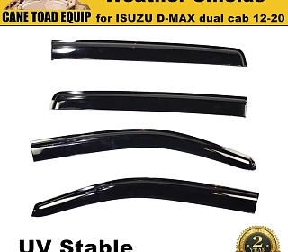 Image of Premium Weather Shield Window Visor Weathershield for ISUZU D-MAX dual cab 12-20