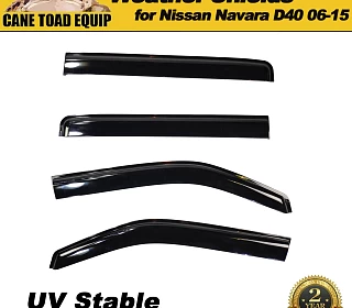 Image of Premium Weather Shield Window Visor Weathershields for Nissan Navara D40 06-15