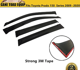 Image of Premium Weather Shields Window Visor 4PCS fits Toyota Landcruiser Prado 150 Series 2009-2020 SUV Wagon