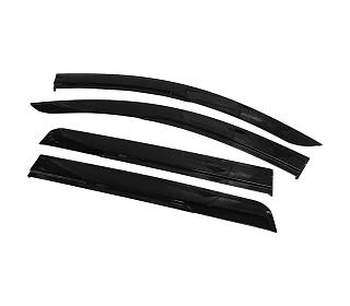 Image of Luxury Weathershields for QE QF Pajero Sport 4pcs 2015-Onwards Tinted Black Weather Shields