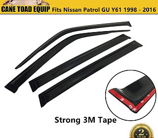 Image of Premium Weather Shield Window Visors 4PCS for Nissan Patrol Y61 GU 1998-2016 SUV Wagon