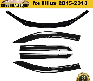 Image of Bonnet Protector & Window Visors WeatherShields suit Toyota Hilux 2015-2020 N80 Combo Deal
