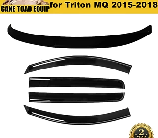 Image of Bonnet Protector & Weathershields Visors For Mitsubishi Triton MQ 2015-2018 Combo Deal