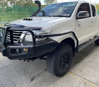 Image of Combo Deal Overland Bullbar + Rock Sliders + Brush Bars for TOYOTA HILUX N70 Post Facelift Model 2012-2014
