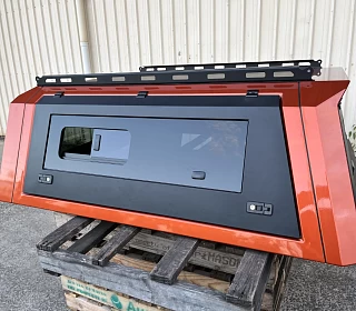 Image of Steel Canopy for Toyota Hilux + with Pet Window Doors 