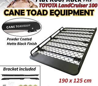 Image of Roof Rack Fits Land Cruiser 100 Aluminium Alloy Powder Coated Tradesman Cargo 4wd Luggage Carrier Trade