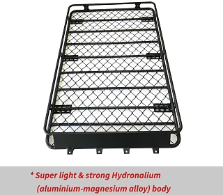 Image of Roof Rack Cage Fits TOYOTA Land Cruiser 100 Aluminium Alloy Powder Coated Cargo 4wd Luggage Carrier Trade