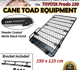 Image of Roof Rack Fits TOYOTA Prado 150 Aluminium Alloy Powder Coated roof tent platform 4wd Luggage Carrier Trade