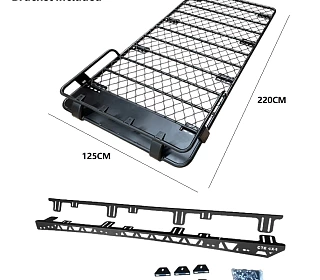 Image of Roof Rack Basket Fits TOYOTA Prado 150 series Aluminium Alloy CARGO Hydronalium Cage