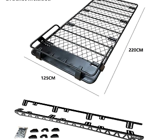 Image of Roof Basket Rack Fits Nissan Patrol Y62 Aluminium Alloy Powder Coated Roof Tent 4X4 4WD Hydronalium