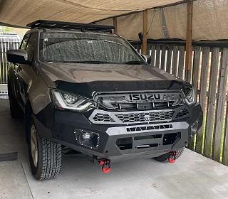 Image of Revolution Bullbar for Isuzu Dmax 2020+ Airbag Compatible ADR Matte Black Powder Coat Steel