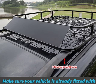Image of Universal Steel Roof Rack Powder Coated Basket Luggage Carrier Car 4WD 1.23m