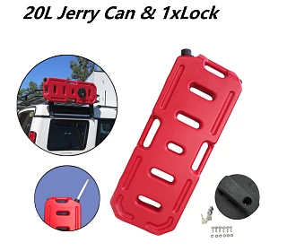Image of 20L Jerry Can with Mounting Holder & Lock Red