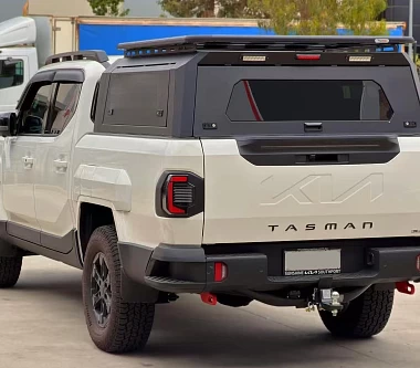 Image of Kia Tasman Aluminium Canopy (2025+) | Heavy Duty Matte Black | TradeCap